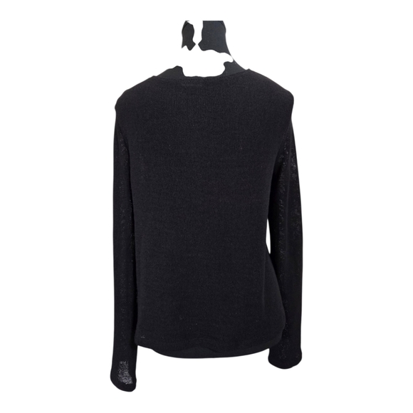 Ardene CottonBlack Open-Front Cardigan Size Med - Picture 3 of 5